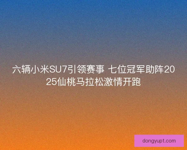 六辆小米SU7引领赛事 七位冠军助阵2025仙桃马拉松激情开跑